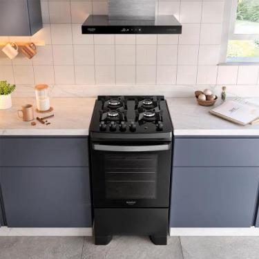 Imagem de Dako fogao 4bc supreme glass - ATLAS, Preto, 110V