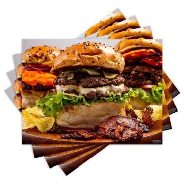 Imagem de Jogo Americano com 4 peças - Hambúrguer - 2176Jo - Allodi