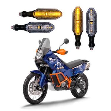 Imagem de KIT 4 Setas Esportivas Pisca de Led Modelo P26 Para Moto KTM ADVENTURE