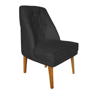 Imagem de Cadeira Bela Para Sala Escritório Quarto Suede Preto - Majú Decor