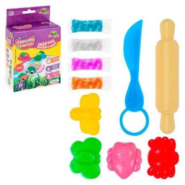 Imagem de Kit Massinha Divertida Insetos Divertidos 10 Peças Art Brink - ARTBRIN