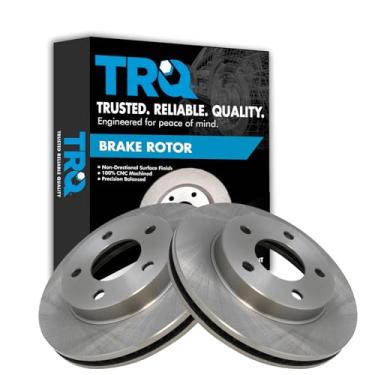 Imagem de TRQ Conjunto de par de rotores de freio a disco dianteiro compatível com 6000/88/98/Allante/Bonneville/Celebrity