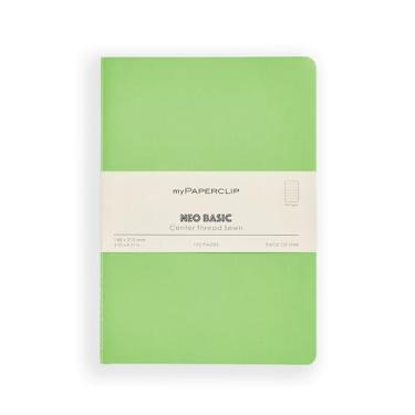Imagem de myPAPERCLIP Caderno pautado NeoBasic A5 | 192 páginas, 80 GSM, capa macia 250 GSM, A5 (14,8 x 21 cm) | Verde