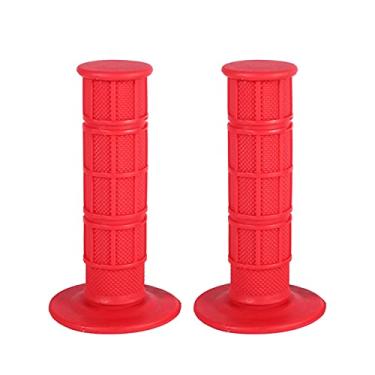 Imagem de AYNEFY Guidão de Motocicleta Capas de Guiador Confortáveis ​​e Antiderrapantes de Borracha de 22 Mm Com Controle de Toque Suave Punho de Guiador Multifuncional Ergonômico de Extremidade de Barra para Punhos de Mão Automotivos de Bicicleta (Vermelho)