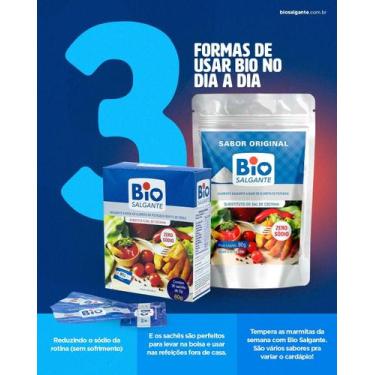 Imagem de Sal Zero Sódio Kit Sachê Original 80g e 30 und sachê 2g - Biosalgante
