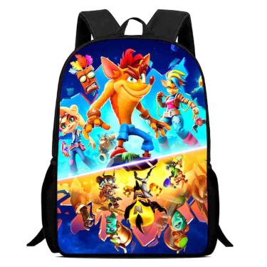 Imagem de Mochila escolar de anime Crash Bandicoot para crianças