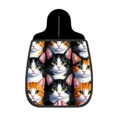 Imagem de Lixeira De Carro Organizador Lixinhocar Arte Gatos Realistas Olhos Verdes