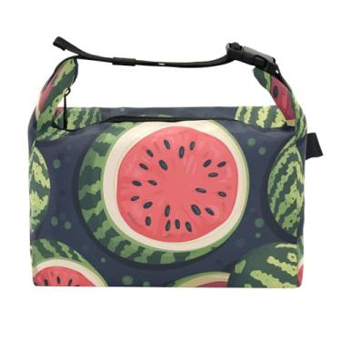 Imagem de STAYTOP Lancheira de melancia coração vermelho com fivela de alça, lancheira isolada para meninos e meninas, lancheira térmica para trabalho escolar