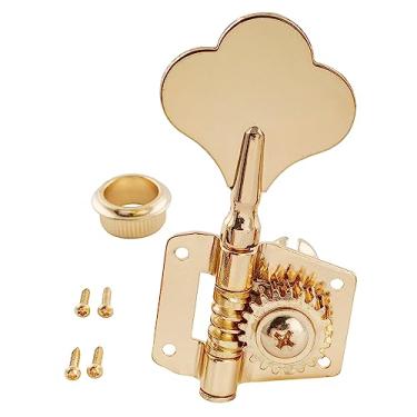 Imagem de Musiclily Pro Single 19:1 cabeça de máquina de engrenagem aberta chave de afinação lateral de baixo com botão de trevo para baixo elétrico, dourado