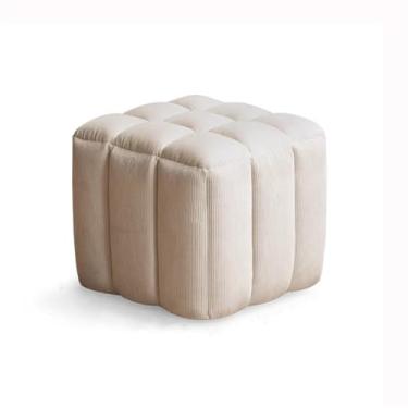 Imagem de Armários para sapatos com prateleiras para sapatos Banco de engraxate tecido para uso doméstico, banco para engraxar sapatos, entrada, estribos, sofá, quadrado branco, pequeno, para, cabeceira