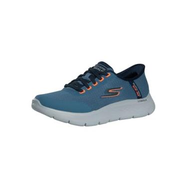 Imagem de Skechers Tênis masculino Hands Free Slip-ins Go Walk Flex-Netro, Azul marino, 48