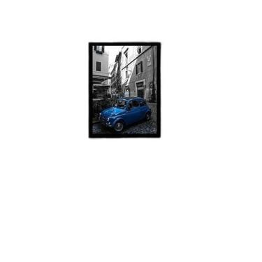 Imagem de Quadro Fotografia Carro Retrô ul 33X24 Com Vidro - Preta - Quadros On-