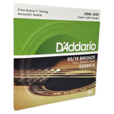 Imagem de Jogo De Cordas 09 Aço Violão Ez890-B Daddario  85/15