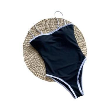 Imagem de Maiô Feminino Sexy Com Corte Alto, Monokini Com Almofadas, Roupa De Ba