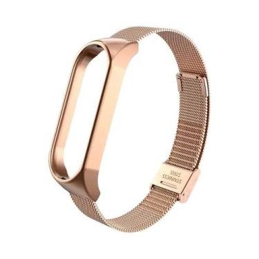 Imagem de Pulseira De Aço Inoxidável Luxuosa Para Xiaomi Mi Band 6 5 4 3 - JBAIL