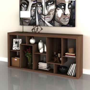 Imagem de Estante Multiuso Vertical ou Horizoltal 78x159cm com Nichos E1712 Tecn