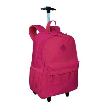 Imagem de Mochila Escolar Infantil Com Rodinhas Rolling Crinkle Pink - Sestini