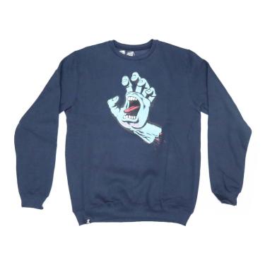Imagem de Moletom Santa Cruz Careca Screaming Hand Front - Azul Marinho/Azul-Masculino