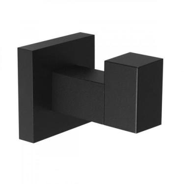 Imagem de Kit 2 Cabides para Toalha Quadra Meber Metais Cinza/Preto