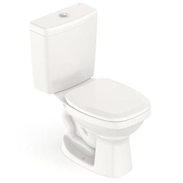 Imagem de Kit Vaso Sanitário com Caixa Acoplada e Assento Like Celite Bege/Perga