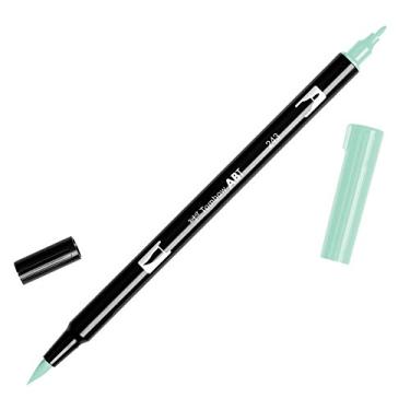 Imagem de Tombow Marcador artístico 56526 com pincel duplo, 243 - menta, 1 pacote. Marcador misturável, pincel e ponta fina