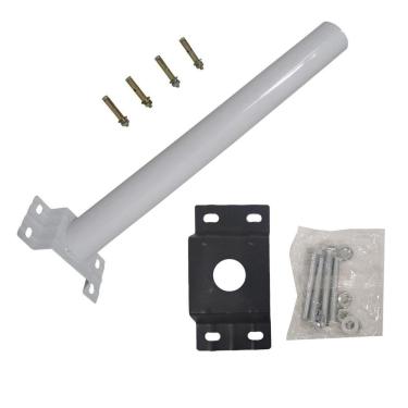 Imagem de Suporte Luminaria Solar Barra Poste Aço Jardim Quintal Estrada Rua