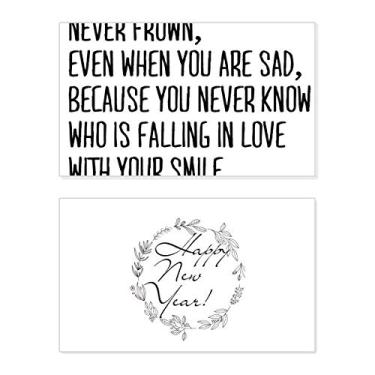 Imagem de Poetry Never Frown Always Smile New Year Festival Cartão de felicitações Bless Message Present