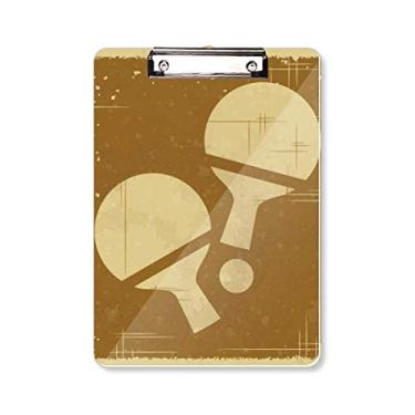 Imagem de Tênis de mesa com estampa de ilustração esportiva prancheta pasta, bloco de escrita A4