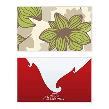 Imagem de Cartão de felicitações de Natal com mensagem de letra de Natal e flor verde marrom