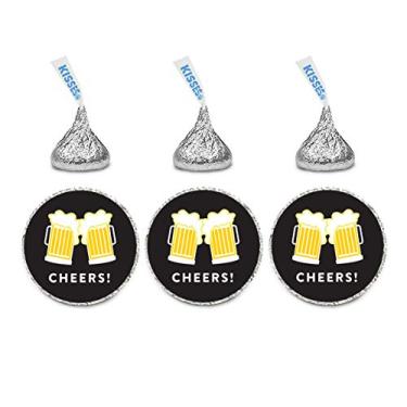 Imagem de Andaz Press Adesivos de etiquetas de chocolate, aniversário, caneca de cerveja, pacote com 216, para despedida de solteiro, beijos de despedida de solteiro, lembrancinhas de festa, presentes,