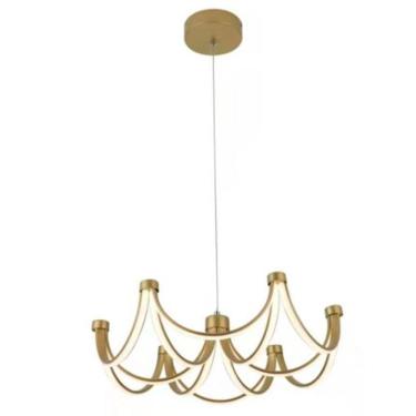 Imagem de Pendente Moderno Umbrella Dourado 58ccm Led 48W 4000K Bivolt