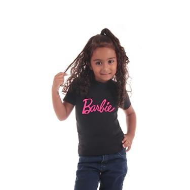Imagem de Camisetas Femininas Infantil Filha Blusinha Slim Rosa Filme BarbieCore Pink Boneca Tendencia (6, Preto)