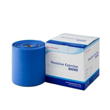 Imagem de Produto da Malásia Sanctband Nível 4 Heavy Blue 50 jardas Bandas de Exercício de Resistência Fisioterapia para Treino de Força Yoga Pilates Alongamento Elástico Elástico Diferentes Forças Treino