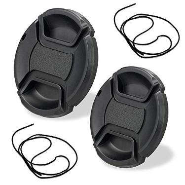 Imagem de Tampa de lente frontal de encaixe Fire-Rock de 55 mm compatível com Nikon D3500 D3400 D5600 com lente Nikkor AF-P 18-55 mm / Sony a7m2 a7III com lente FE 28-70mm HX400 HX300 (2 peças)