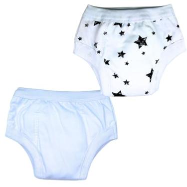 Imagem de Kit Cueca Calcinha Treinamento Desfralde Kit 2und Estrela Kit 2 Unidades, 6 Camadas Absorventes, Algodão Macio, Segura Pequenos Escapes, Treinamento Unissex