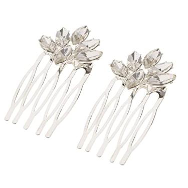 Imagem de Pente de cabelo elegante com strass de cristal - perfeito para casamento, formatura, noiva, dama de honra - Grampo de cabelo prata para noiva princesa - deslumbrante acessório de cabeça de noiva