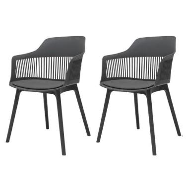 Imagem de Kit 2 Cadeiras Marcela Cinza Sala Cozinha Jantar - Waw Design