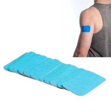 Imagem de 10 Adesivos Para Sensor Libre Freestyle Glicose Protetor - Azul - Vita
