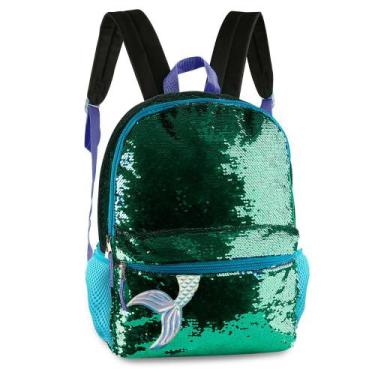 Imagem de Mochila Infantil Escolar Meninas Unicórnio Sereia Lantejoula - Ravi Pr