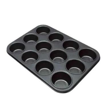 Imagem de Forma Pão De Queijo Cupcake Antiaderente Com 12 Grande - Belmar