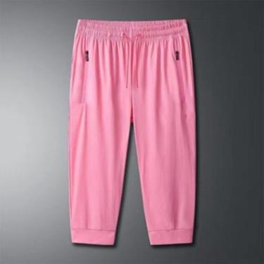 Imagem de Calça capri Feminina Dry Fit casual para treino com bolsos Tecido Gela