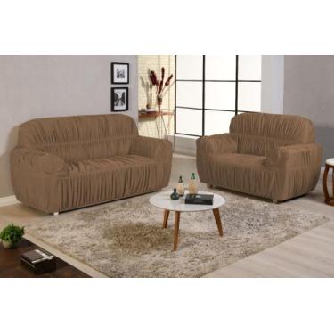 Imagem de Capa para sofa king 2 e 3 lugares malha gel elasticada - MAYRA ENXOVAI