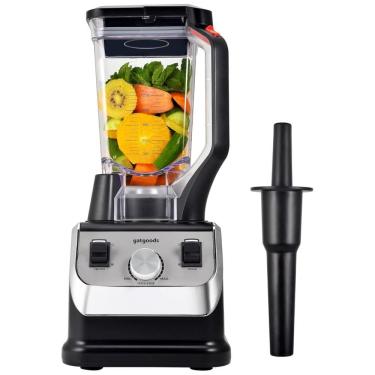 Imagem de Liquidificador Profissional de Bancada 2 Litros com Velocidade Variável e Função Autolimpante, 110V 2200W, GATGOODS, Preto