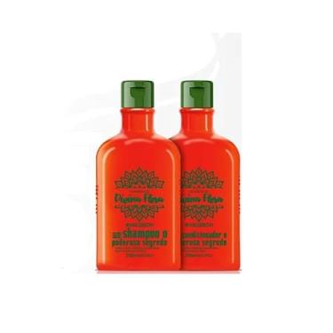 Imagem de Shampoo e Condicionador Líquido Segredo, 2 Peças de 250 ml, Sem Óleo e Parabeno, Contra Frizz, Hidratante - Kit Shampoo e Condicionador Divina Flora