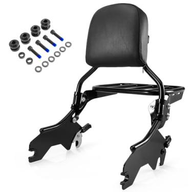 Imagem de kekykm Holdfast Sissy Bar vertical para Harley Softial FXLR FXLRS FXLRST FLSB Low Rider Sport Glide 2018-Up Rack de bagagem esportiva com ferragens de ancoragem