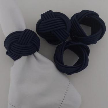 Imagem de Porta Guardanapo Nó Turco Traccia - Decor Madame Blue, Azul Marinho