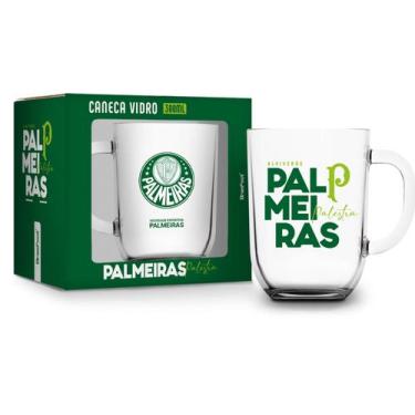 Imagem de Caneca vidro toronto color times - palmeiras - brasfoot