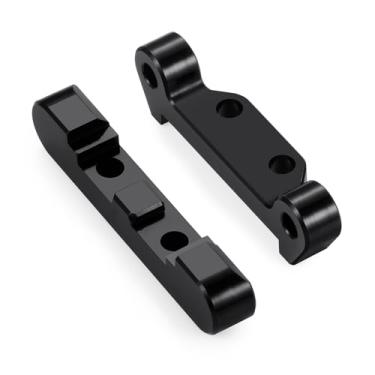 Imagem de JGGZONE RC Aluminum Alloy Rear Lower Suspension Hanger Arm Mount Metal Rear Lower Suspension Arm Mount - 2Pc Set Black for 1/16 RC Crawler Car LOSI Mini-B Buggy Upgrades Part