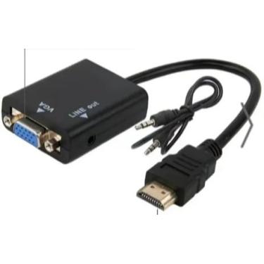 Imagem de Adaptador Conversor HDMI para VGA com Saída de Áudio P2