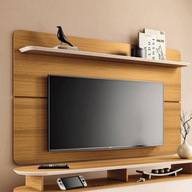 Imagem de Painel Suspenso Decorativo 1.8 Tv Até 70 Pol. Sala De Estar Kirby Cinamomo/off White G26 - Gran Belo